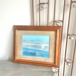 Vintage Framed Photograph of Military Ship